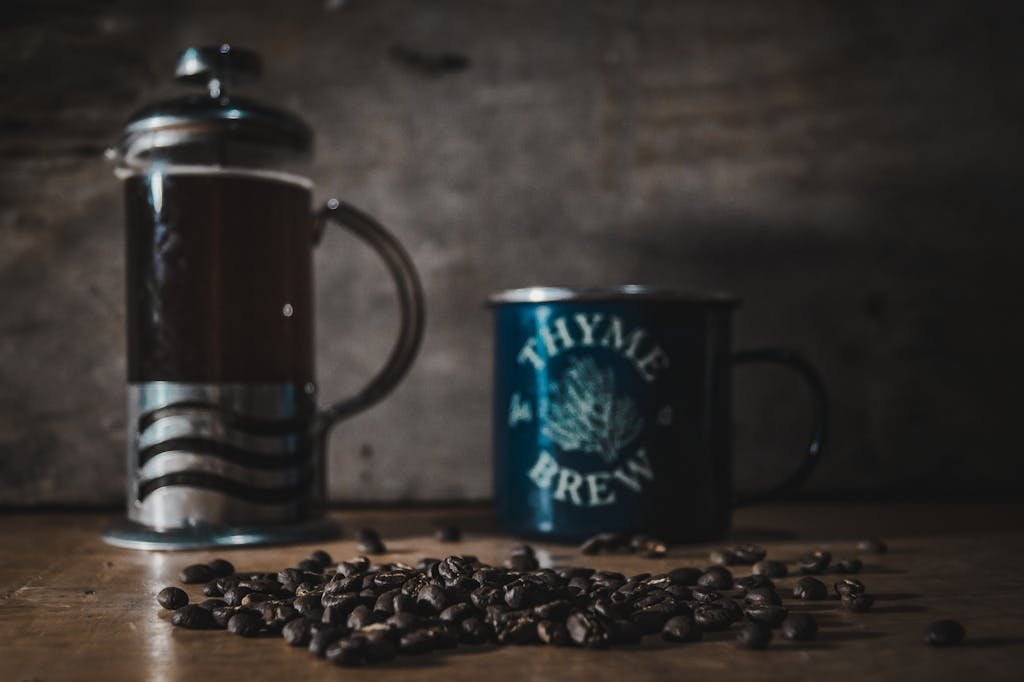 Fresh Coffee Beans Brewing