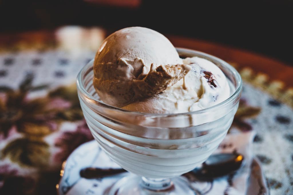 Close-up Photo of a Bowl of Ice Cream