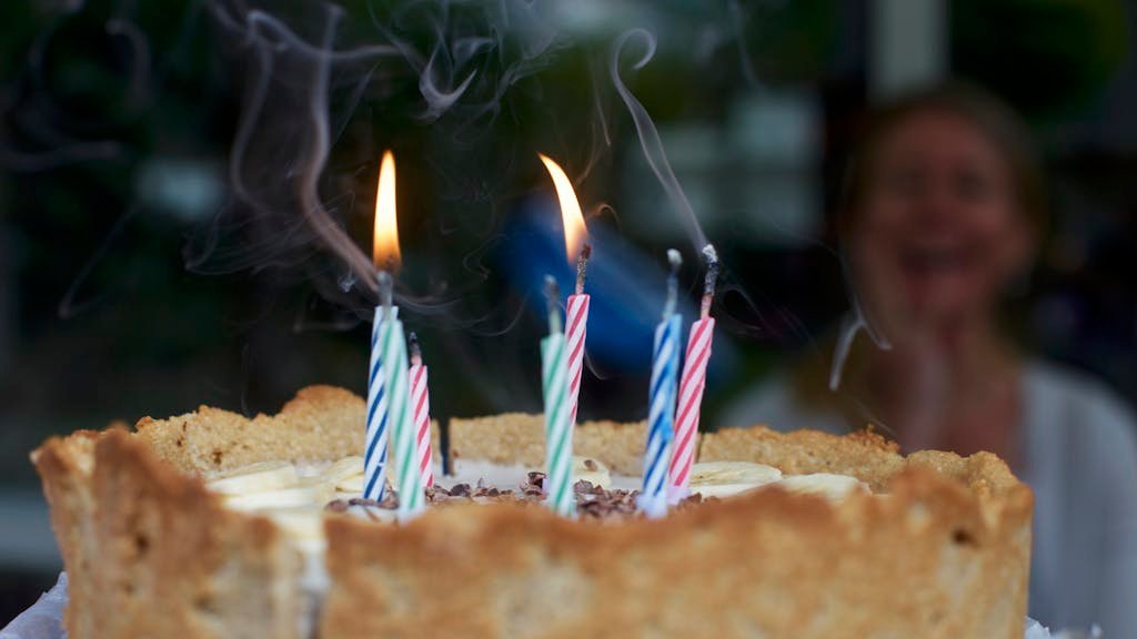 Lit Candles on Cake Selective Focus Photography