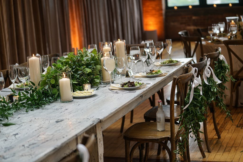 Table Prepared for a Wedding Celebration