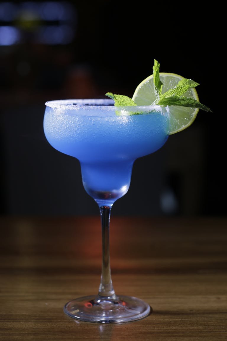 Blue Margarita With Lemon