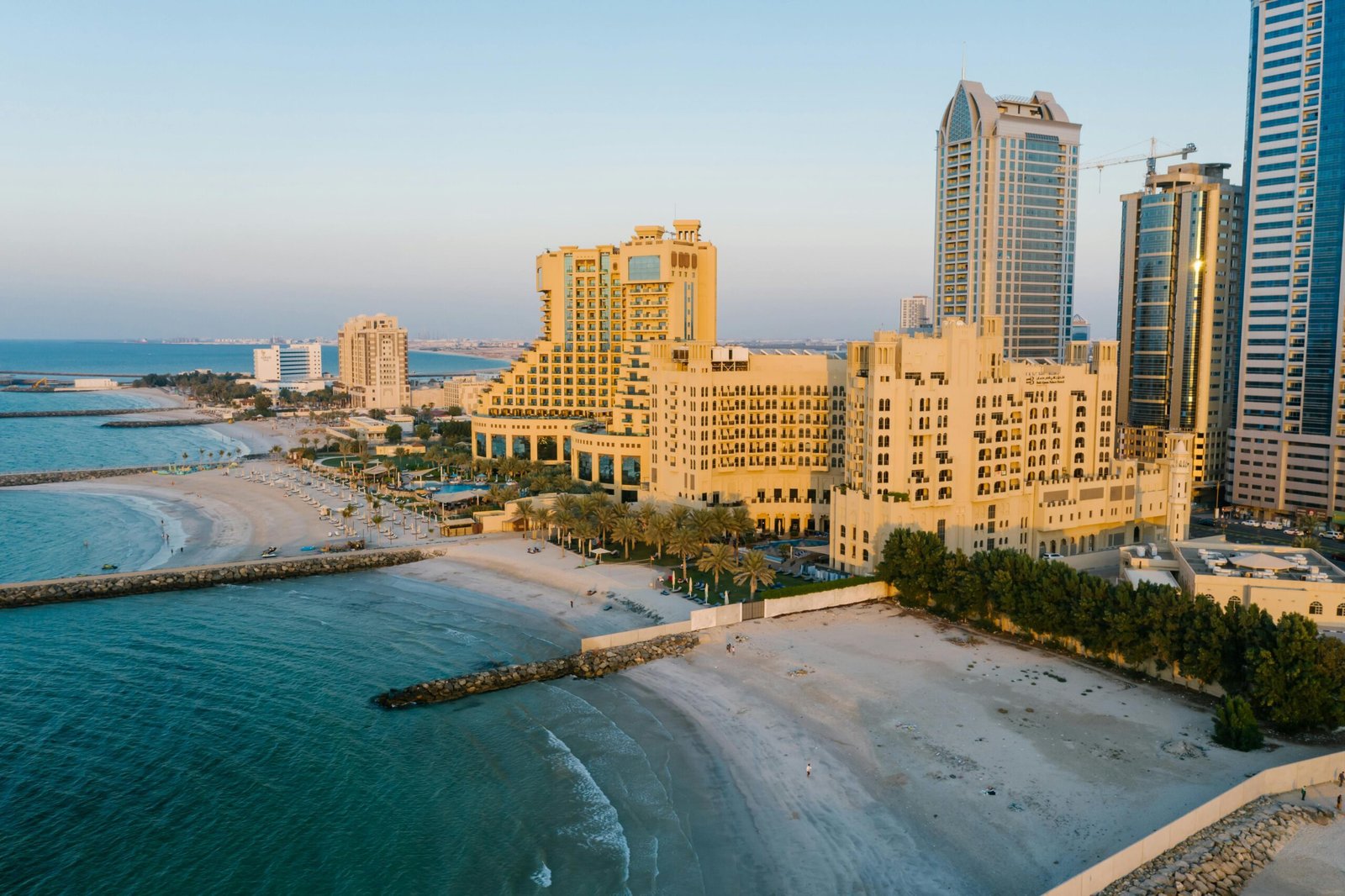 A photo of buildings on sea side